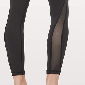 Lululemon leggings, mesh insert